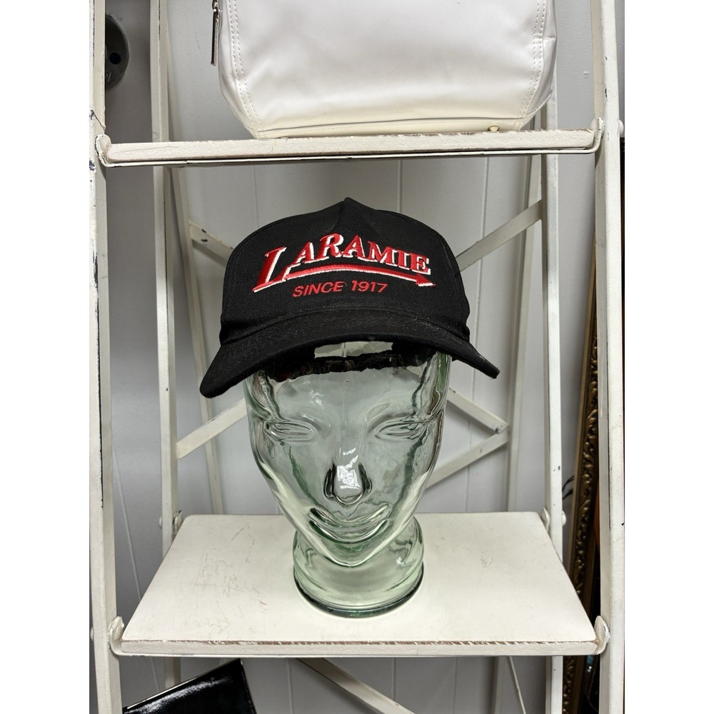 Vintage Laramie Since 1917 Detroit Black Snapback Baseball Hat OSFA